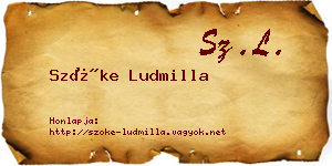 Szőke Ludmilla névjegykártya